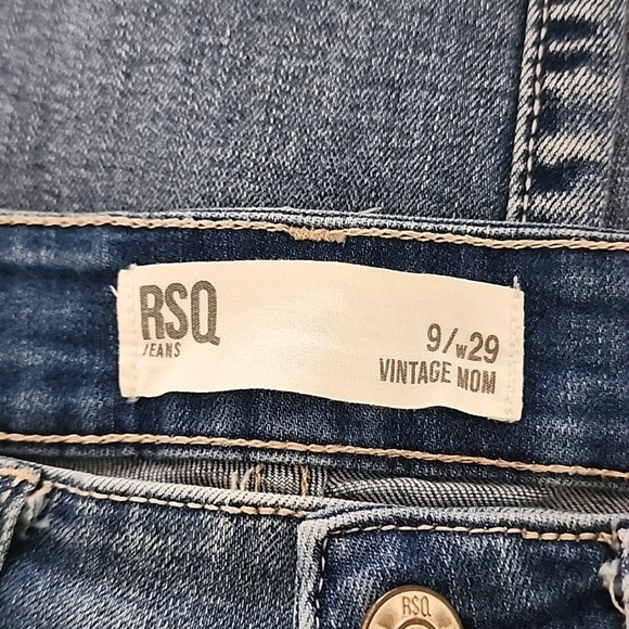 RSQ Vintage Mom High-Rise Straight Leg Denim Jeans Size 9 - Picture 11 of 13